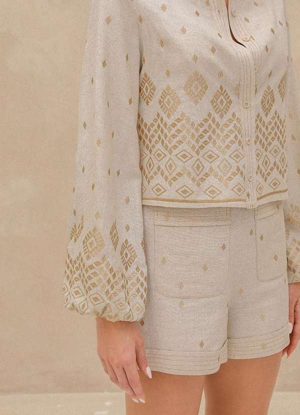 Dot Clothing - Trijunto Dot Clothing Milena Bordado Natural Bege 4