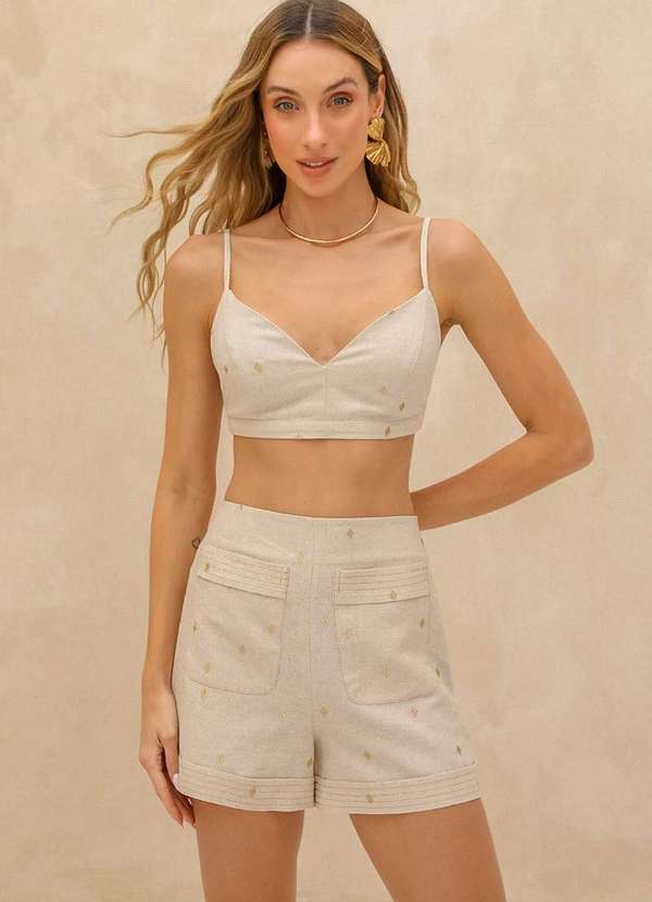 Dot Clothing - Trijunto Dot Clothing Milena Bordado Natural Bege 5