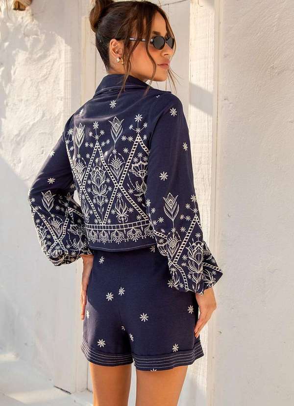 Dot Clothing - Trijunto Dot Clothing Milena Bordado Azul 2