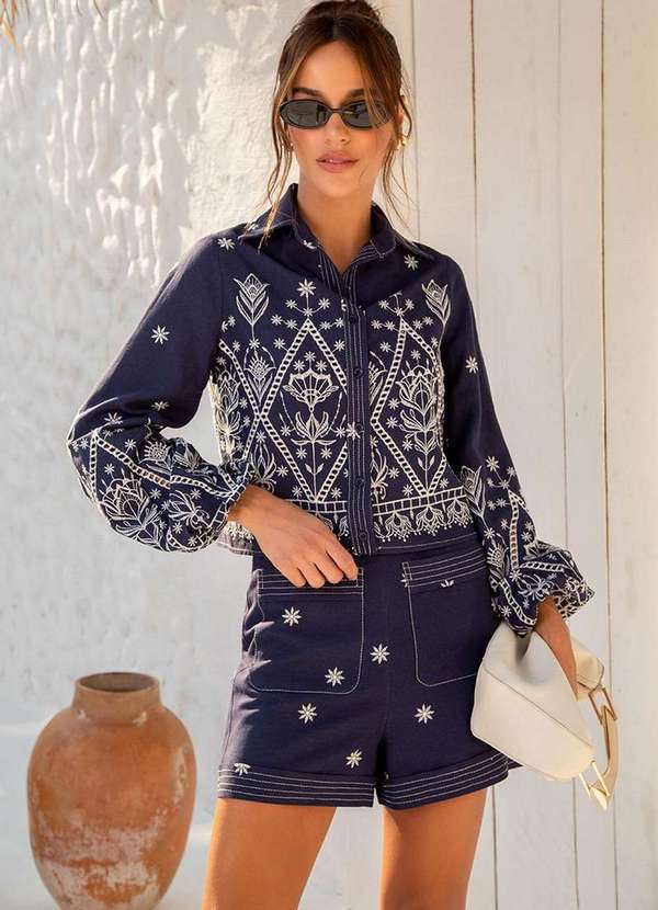 Dot Clothing - Trijunto Dot Clothing Milena Bordado Azul 3