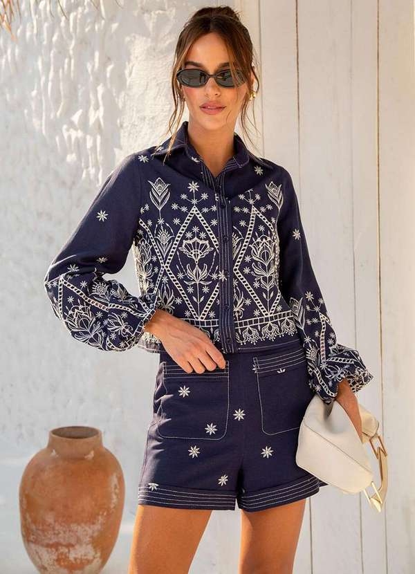 Dot Clothing - Trijunto Dot Clothing Milena Bordado Azul 6