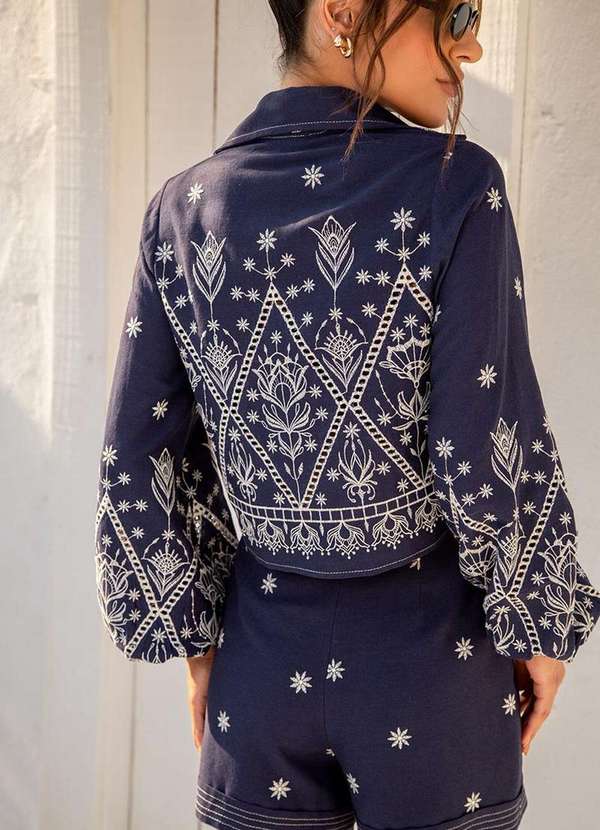 Dot Clothing - Trijunto Dot Clothing Milena Bordado Azul 7