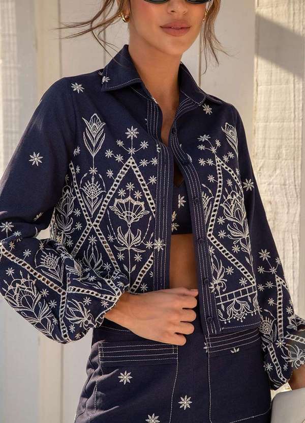 Dot Clothing - Trijunto Dot Clothing Milena Bordado Azul 8