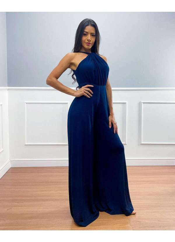 Limone - Macacao Limone Pantalona Lurex Azul Azul 4