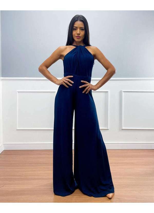 Limone - Macacao Limone Pantalona Lurex Azul Azul 6