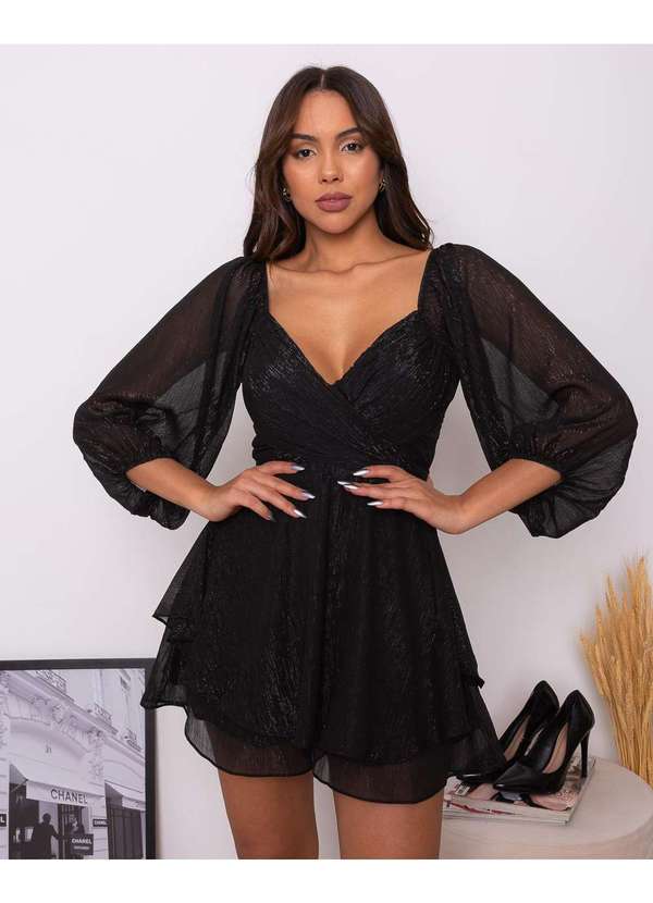 Oxigenio - Macaquinho Oxigenio Transpassado Preto Preto