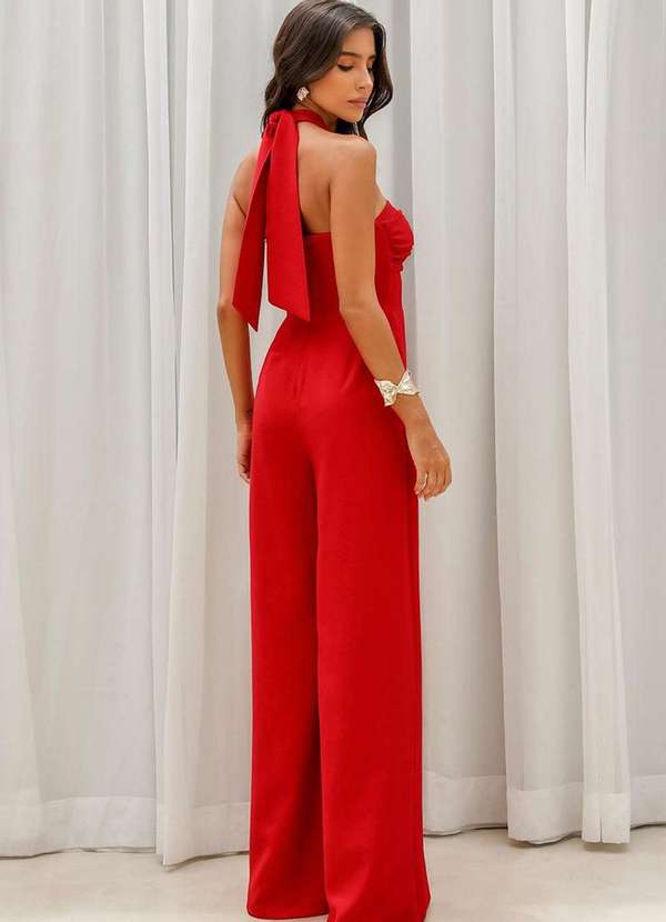 Dot Clothing - Macacao Dot Clothing Frente Unica Miriam Vermelho 2