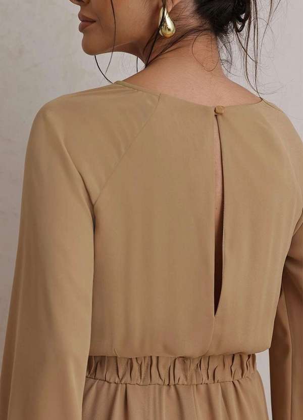 Dot Clothing - Macacao Dot Clothing Pantalona Bege 5