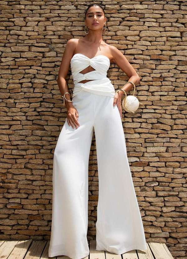 Dot Clothing - Macacao Dot Clothing Tqc Malve Off White Branco