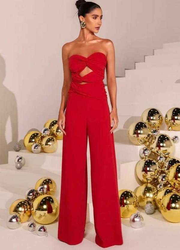 Dot Clothing - Macacao Dot Clothing Tqc Malve Vermelho