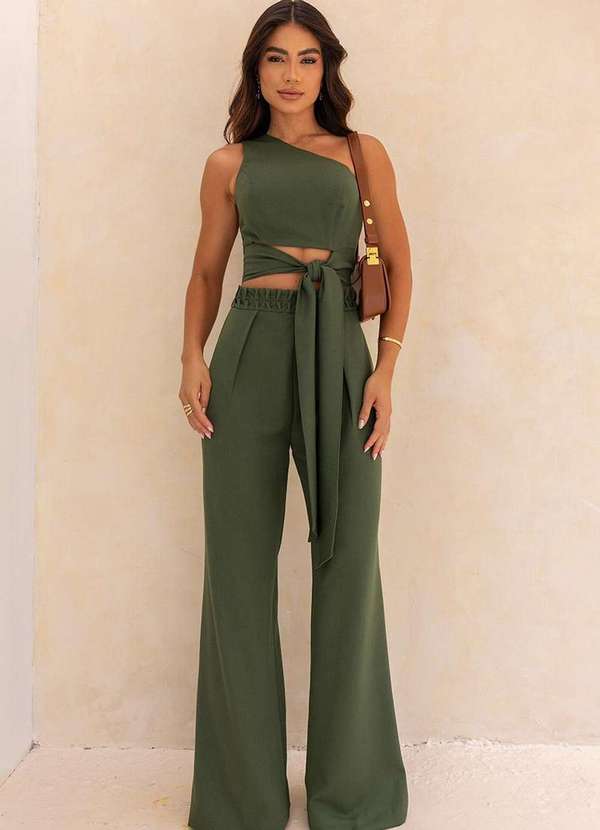 Dot Clothing - Macacao Katia Dot Clothing Detalhe Amarracao Verde