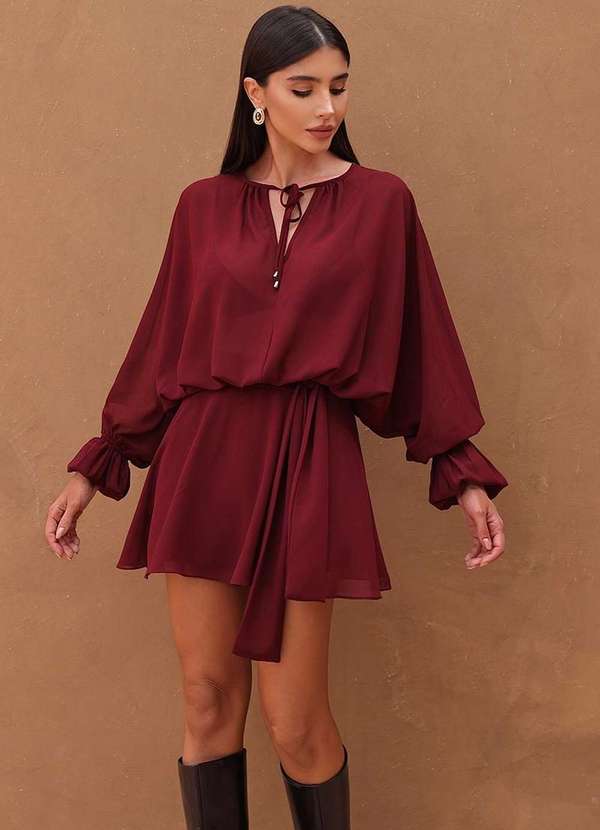 Dot Clothing - Vestido Macaquinho Dot Clothing Vermelho