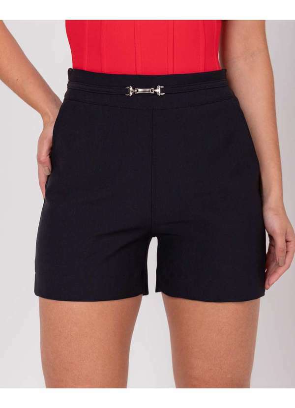 Miss Misses - Short Miss Misses com Detalhe Metal Preto Preto