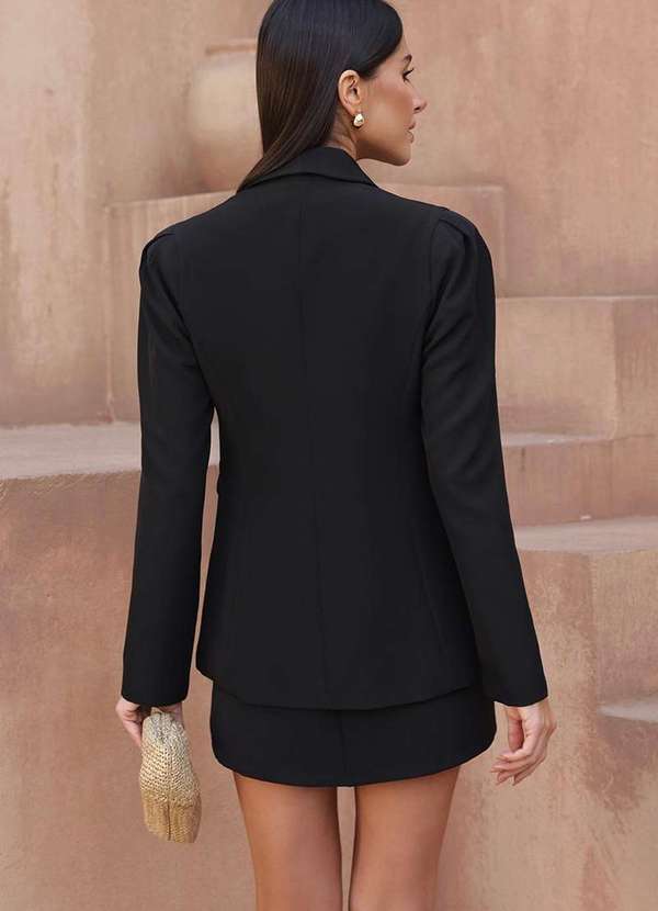 Dot Clothing - Short Saia Dot Clothing Lana Alfaiataria Preto 3