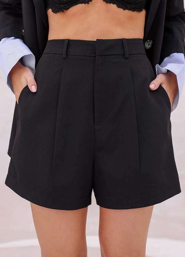 Dot Clothing - Shorts Dot Clothing Ana Alfaiataria Preto Preto 2