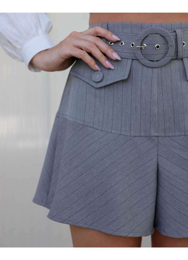 Dot Clothing - Shorts Dot Clothing com Cinto Cinza Cinza 4