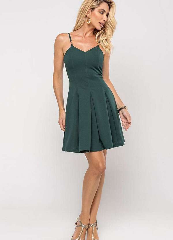 Miss Misses - Vestido Anita Rodado C/Pregas Verde 4