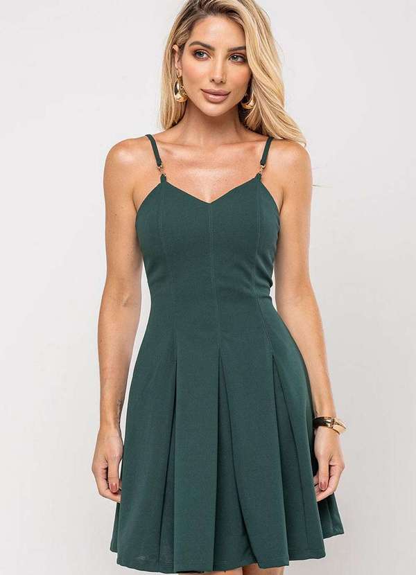 Miss Misses - Vestido Anita Rodado C/Pregas Verde 5