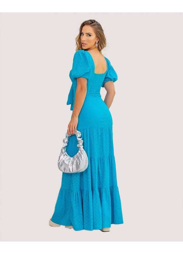 Cashier - Vestido Cashier Longo Laise Azul Azul 2