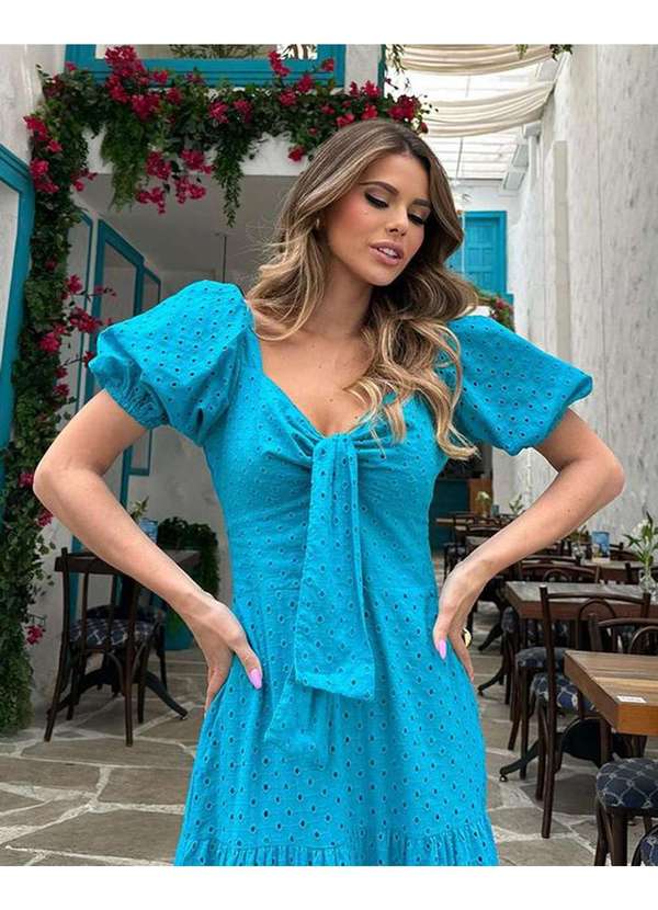 Cashier - Vestido Cashier Longo Laise Azul Azul 3