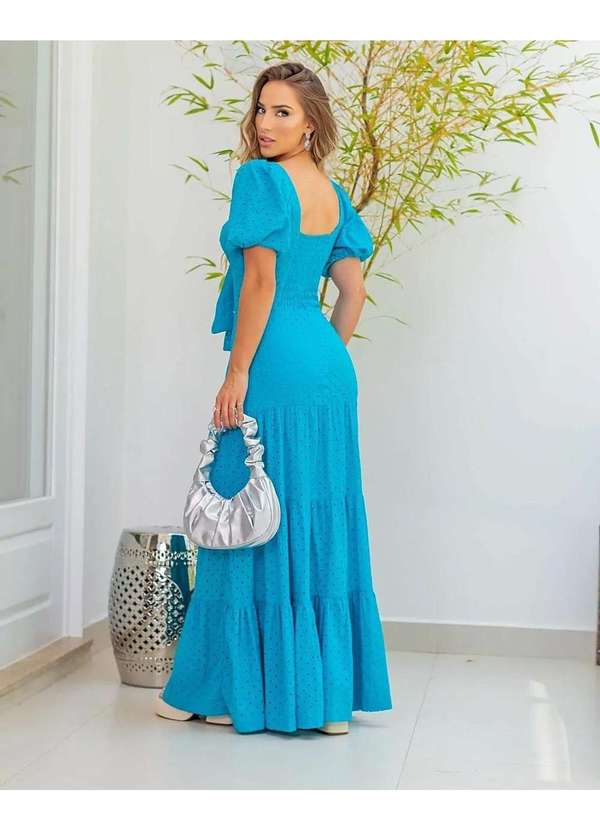 Cashier - Vestido Cashier Longo Laise Azul Azul 5