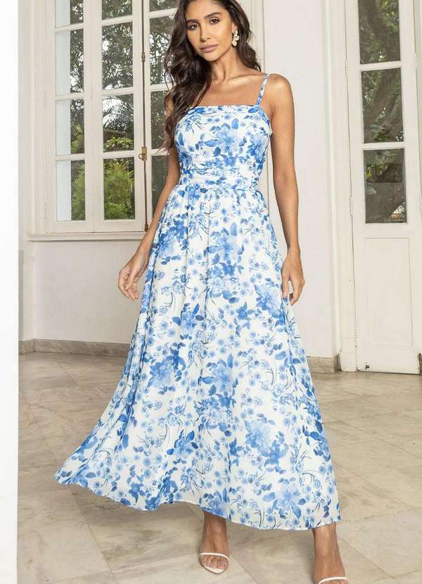 Miss Misses - Vestido Chiffon Gabriela Estampado Estampado