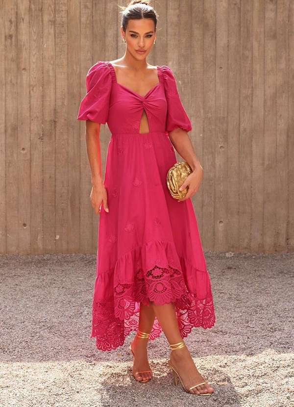 Dot Clothing - Vestido Dot Clothing Atena Laise Rosa