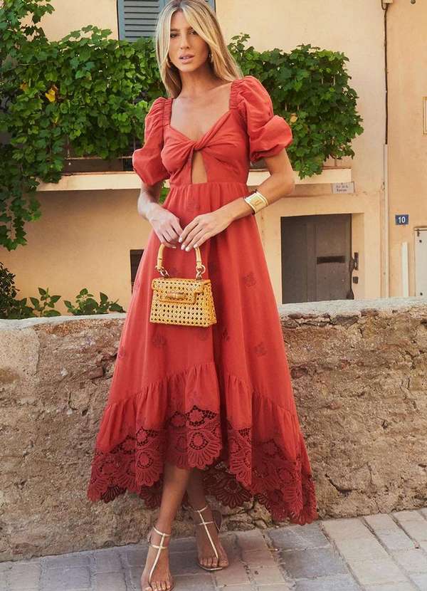 Dot Clothing - Vestido Dot Clothing Atena Laise Marrom