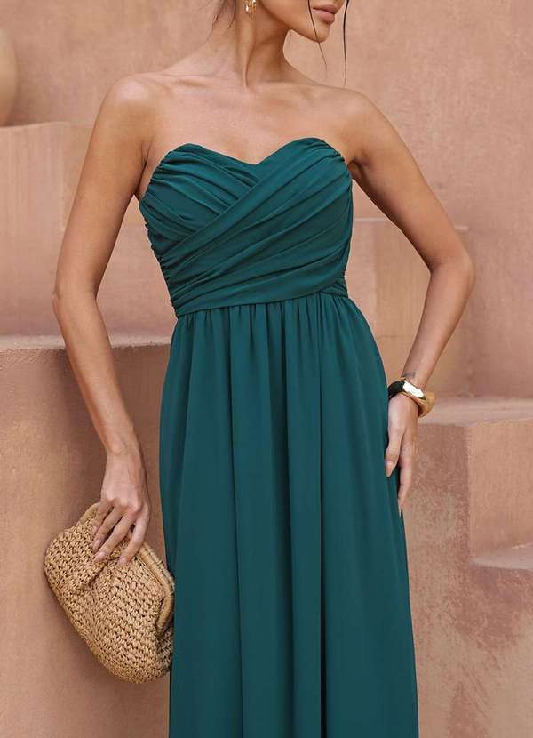 Dot Clothing - Vestido Dot Clothing Athena Longo c/ Capa Verde 6