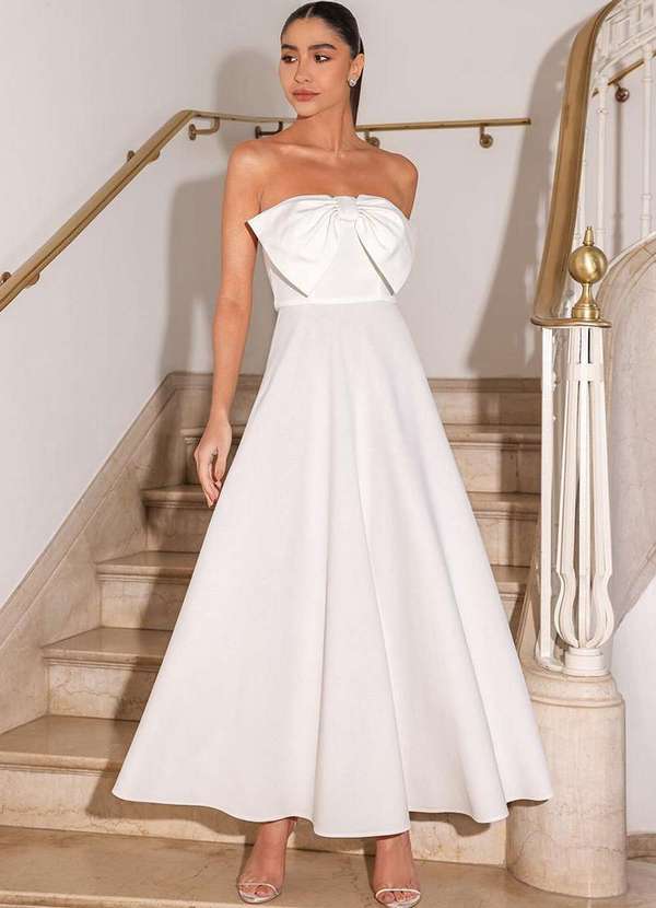 Dot Clothing - Vestido Dot Clothing Julia Tqc Laco Branco