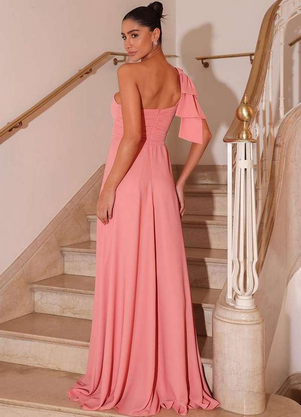 Dot Clothing - Vestido Dot Clothing Lais Longo Rosa 2