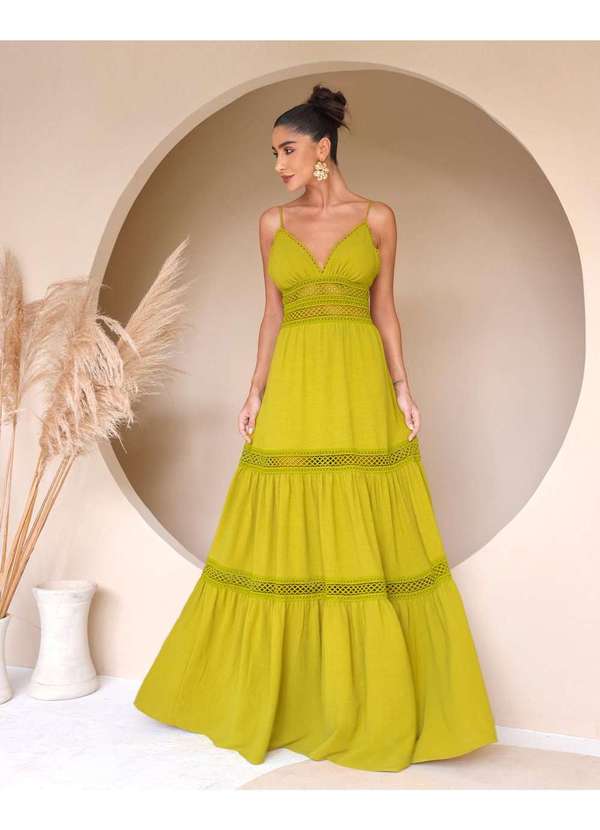 Dot Clothing - Vestido Dot Clothing Longo Alca Verde Verde 5