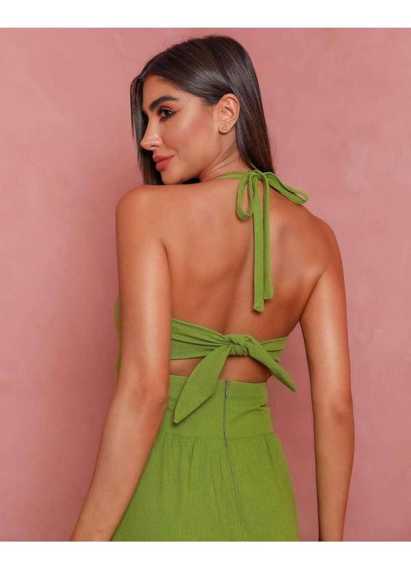 Dot Clothing - Vestido Dot Clothing Longo Argola no Busto Verde Verde 5