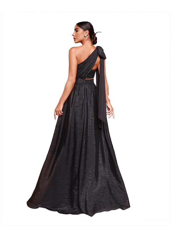 Dot Clothing - Vestido Dot Clothing Longo com Top Preto Preto 9