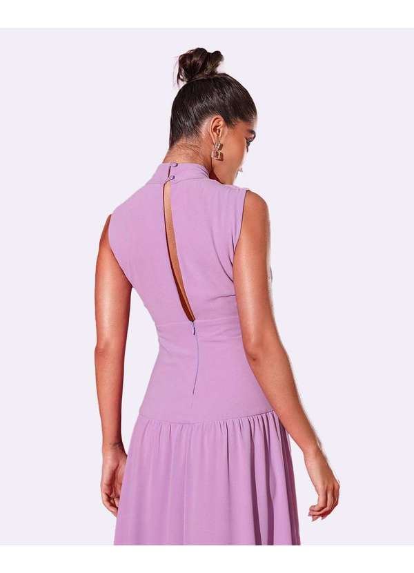 Dot Clothing - Vestido Dot Clothing Longo Tule Lavanda Roxo 2