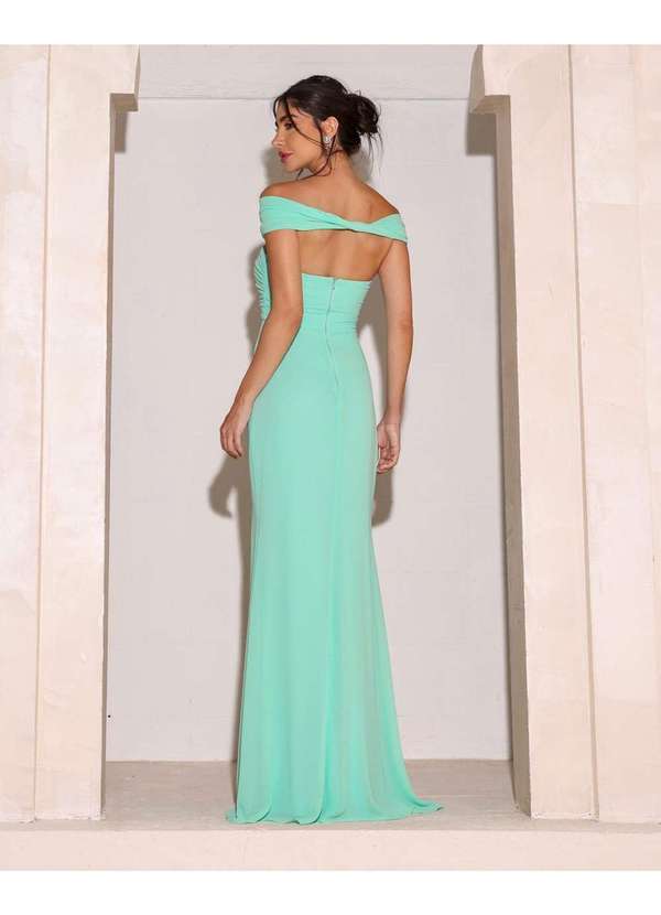 Dot Clothing - Vestido Dot Clothing Longo Verde Verde 2