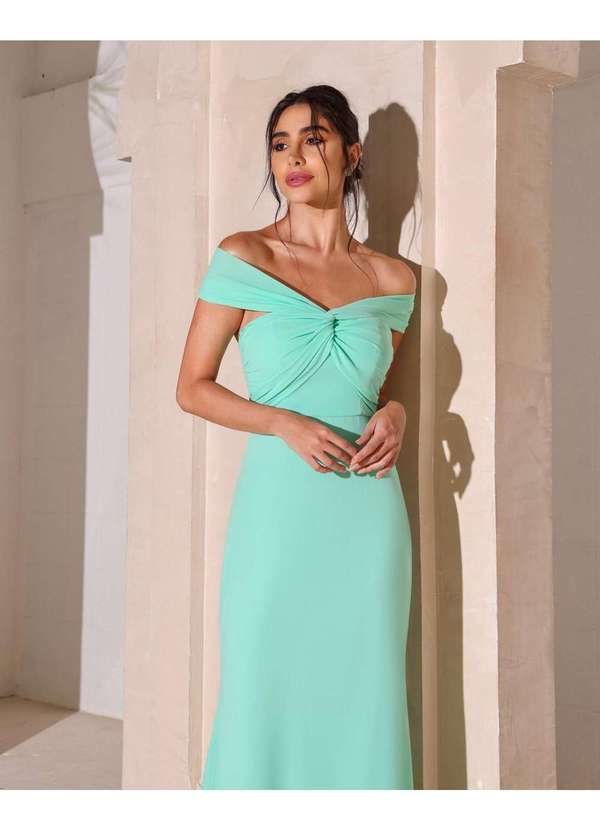 Dot Clothing - Vestido Dot Clothing Longo Verde Verde 4