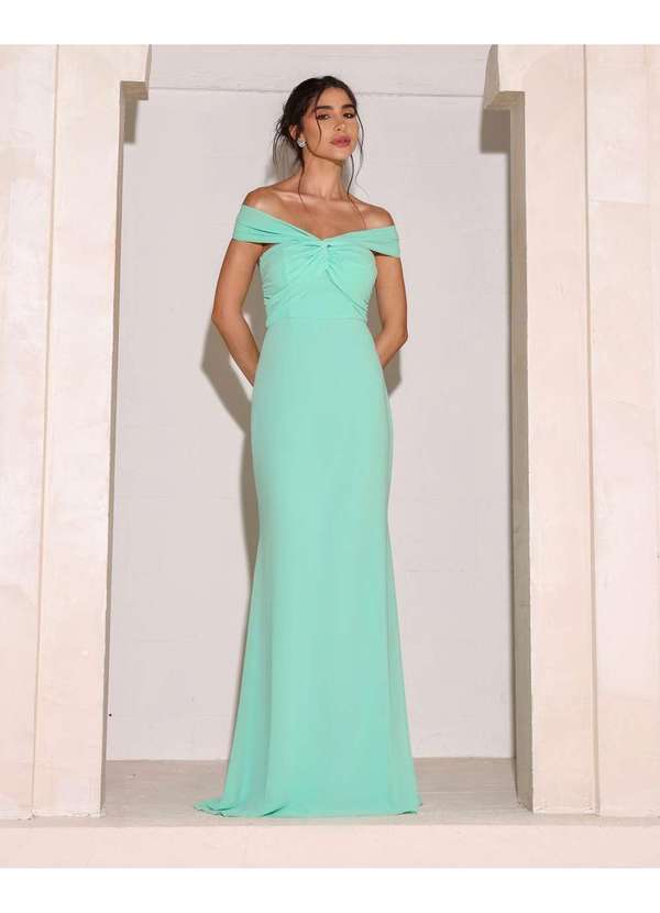 Dot Clothing - Vestido Dot Clothing Longo Verde Verde 6