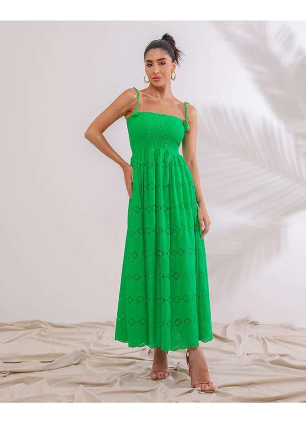 Dot Clothing - Vestido Dot Clothing Longuete Verde Verde 4