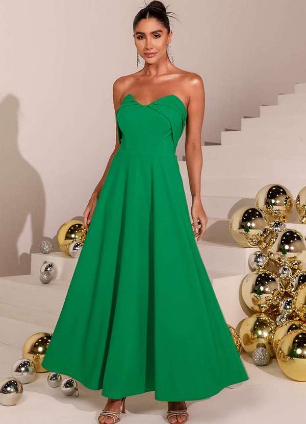 Dot Clothing - Vestido Dot Clothing Malu Tqc Longuete Verde
