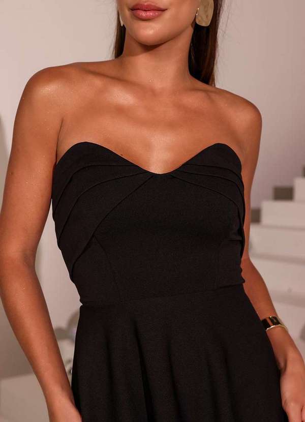 Dot Clothing - Vestido Dot Clothing Malu Tqc Longuete Preto 3