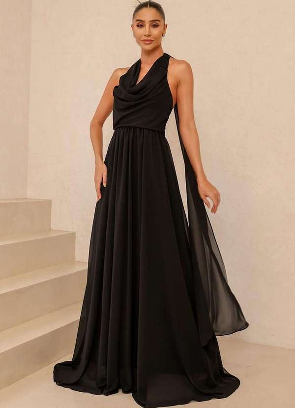 Dot Clothing - Vestido Dot Clothing Monica Longo Preto