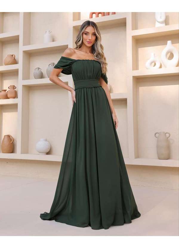 Dot Clothing - Vestido Dot Clothing Ombro a Ombro Verde Verde