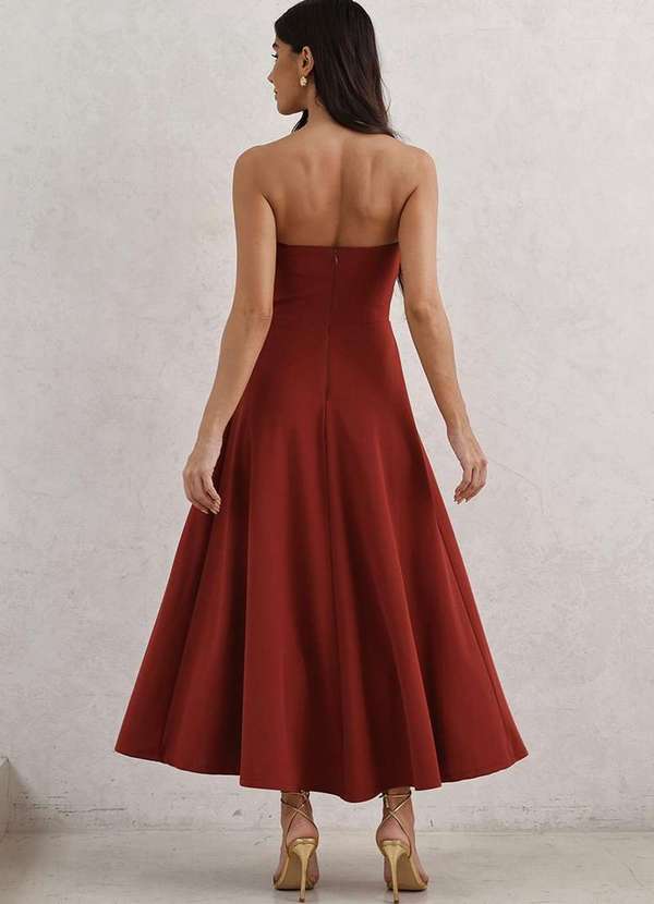 Dot Clothing - Vestido Dot Clothing Tqc Longuete Vermelho 2