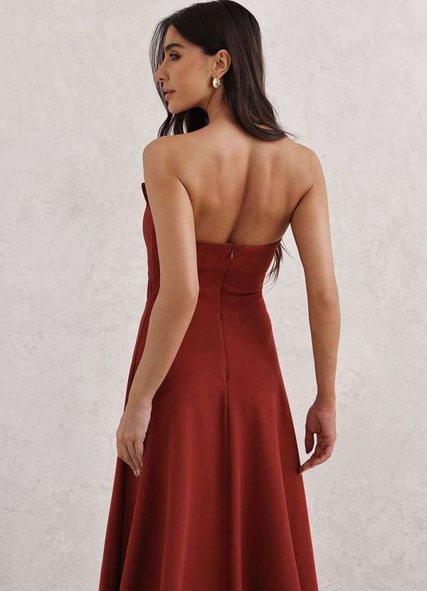 Dot Clothing - Vestido Dot Clothing Tqc Longuete Vermelho 5