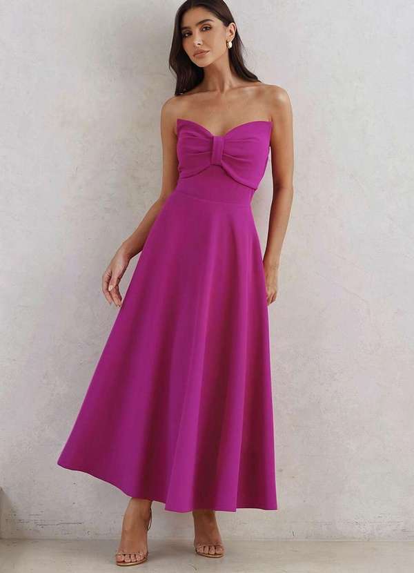 Dot Clothing - Vestido Dot Clothing Tqc Longuete Roxo