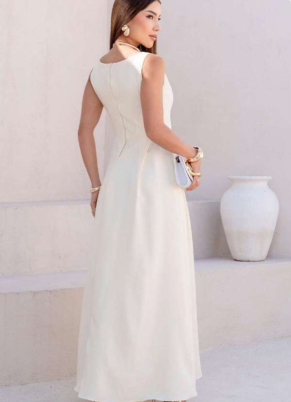 Miss Misses - Vestido Eliza Longo c/ Ziper Amarelo 2