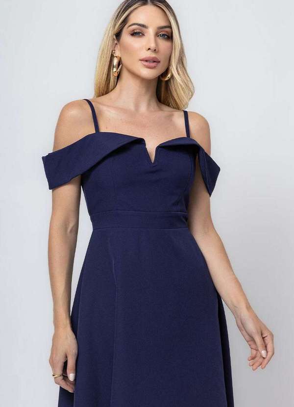 Miss Misses - Vestido Flavia Ombro a Ombro C/Alca Azul 4