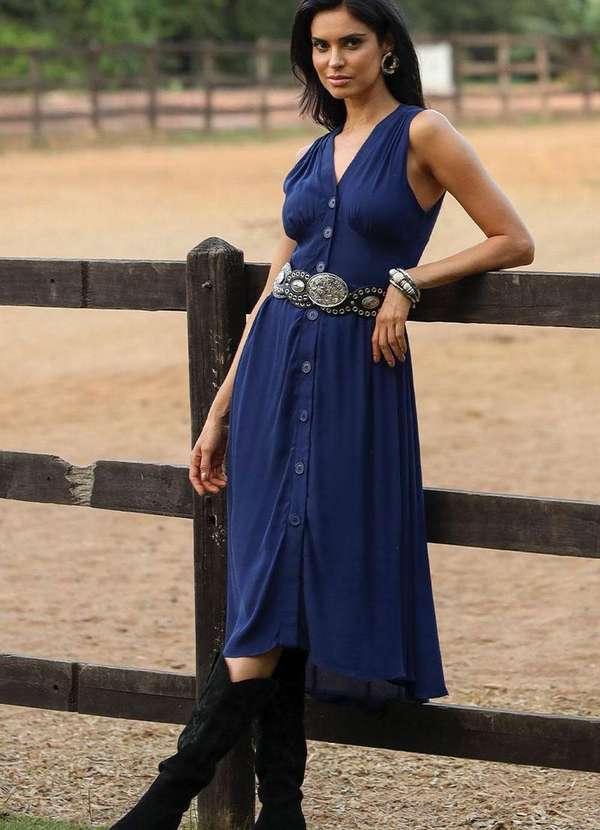 Sale vestido de botao aberto na frente on Sale Black Friday