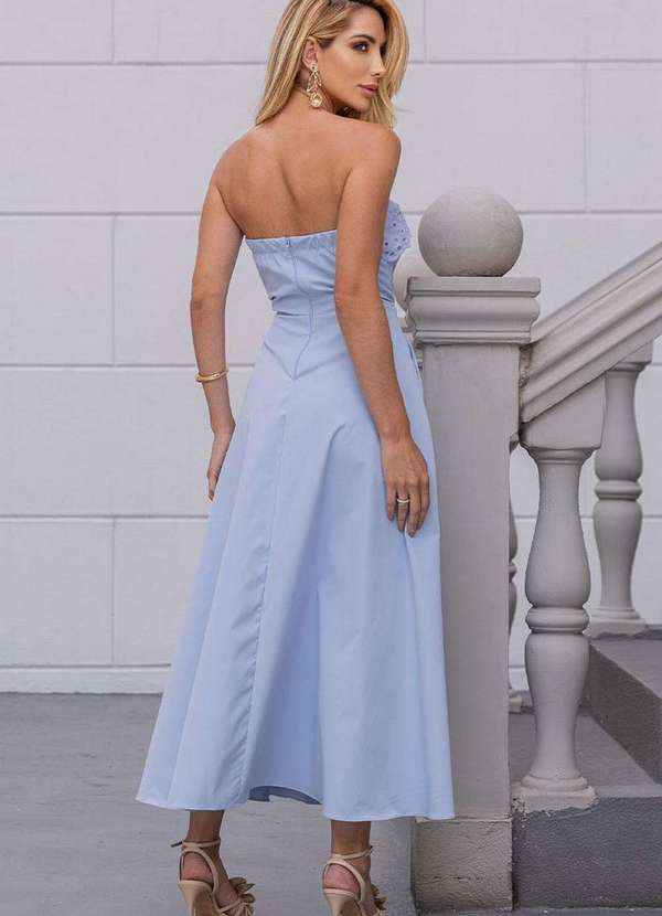 Miss Misses - Vestido Jennifer Tqc com Guipir Azul 2